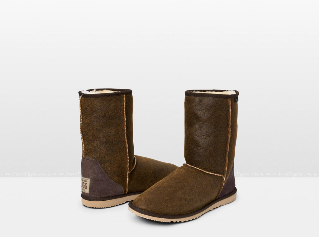 Aussie Uggies Adults Bomber Chestnut Classic Short Deluxe Ugg Boot