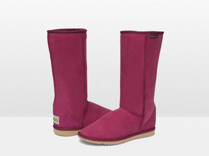 Aussie Uggies Classic Tall Sheepskin Boot Burgundy