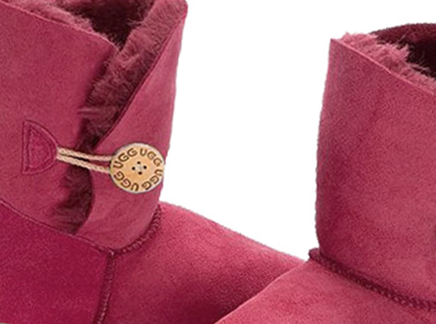 Burgundy top velvet uggs