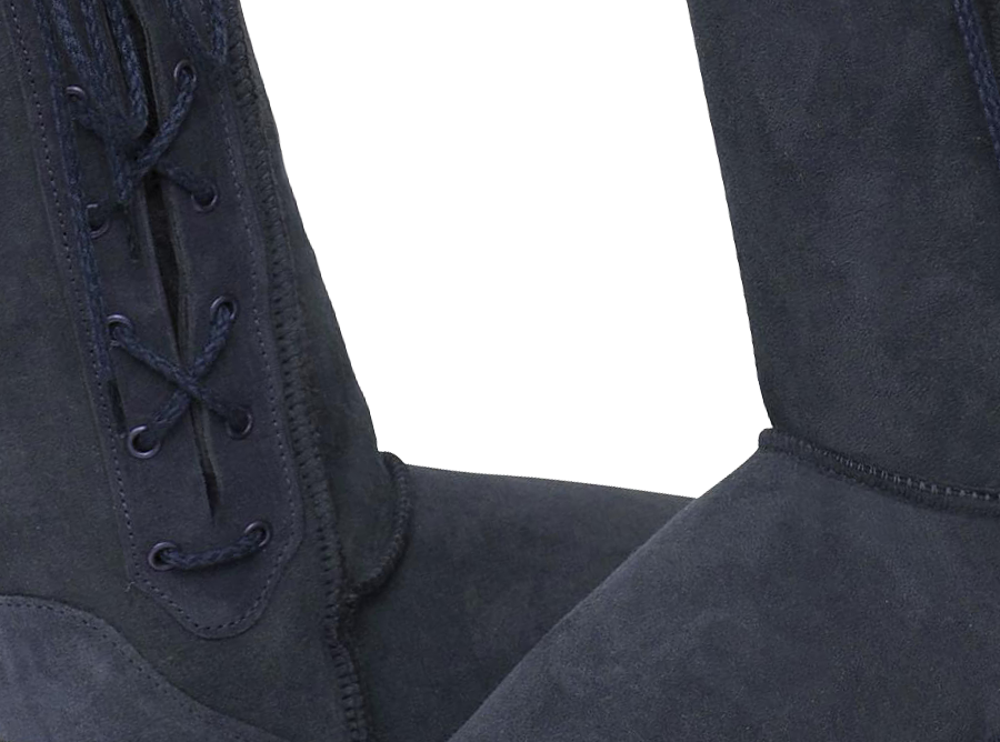 Adult s Lace Up Tall Sheepskin Boot Navy