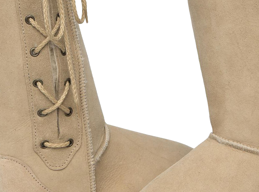 Adults Sand Lace Up Tall Ugg Boot Detail