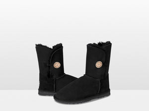 Adults Black Bella Button Ugg Boot