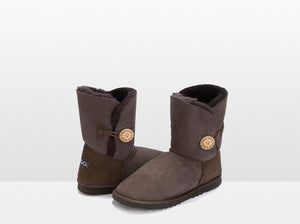Adults Chocolate Bella Button Ugg Boot