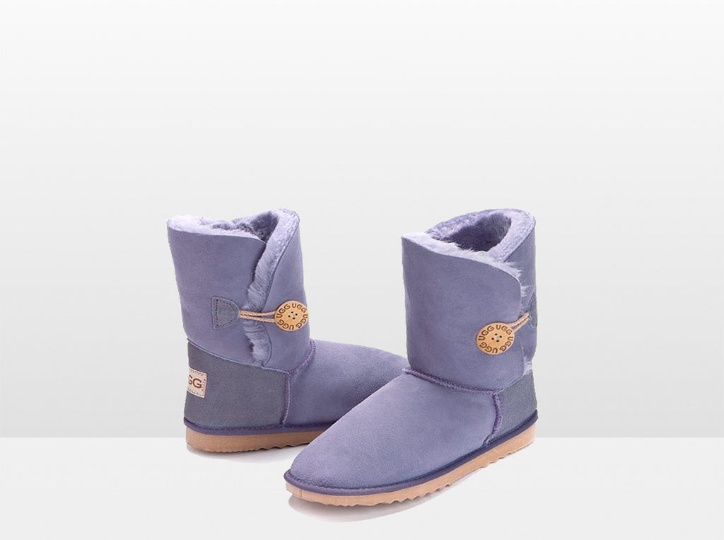 Adults Lilac Bella Button Ugg Boot