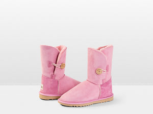 Adults Pink Bella Button Ugg Boot