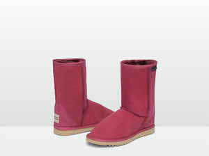 Adults Burgundy Short Deluxe Ugg Boots