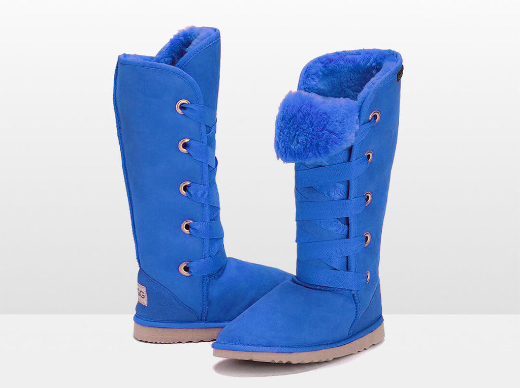 Adults Electric Blue Dance Tall Ugg Boot