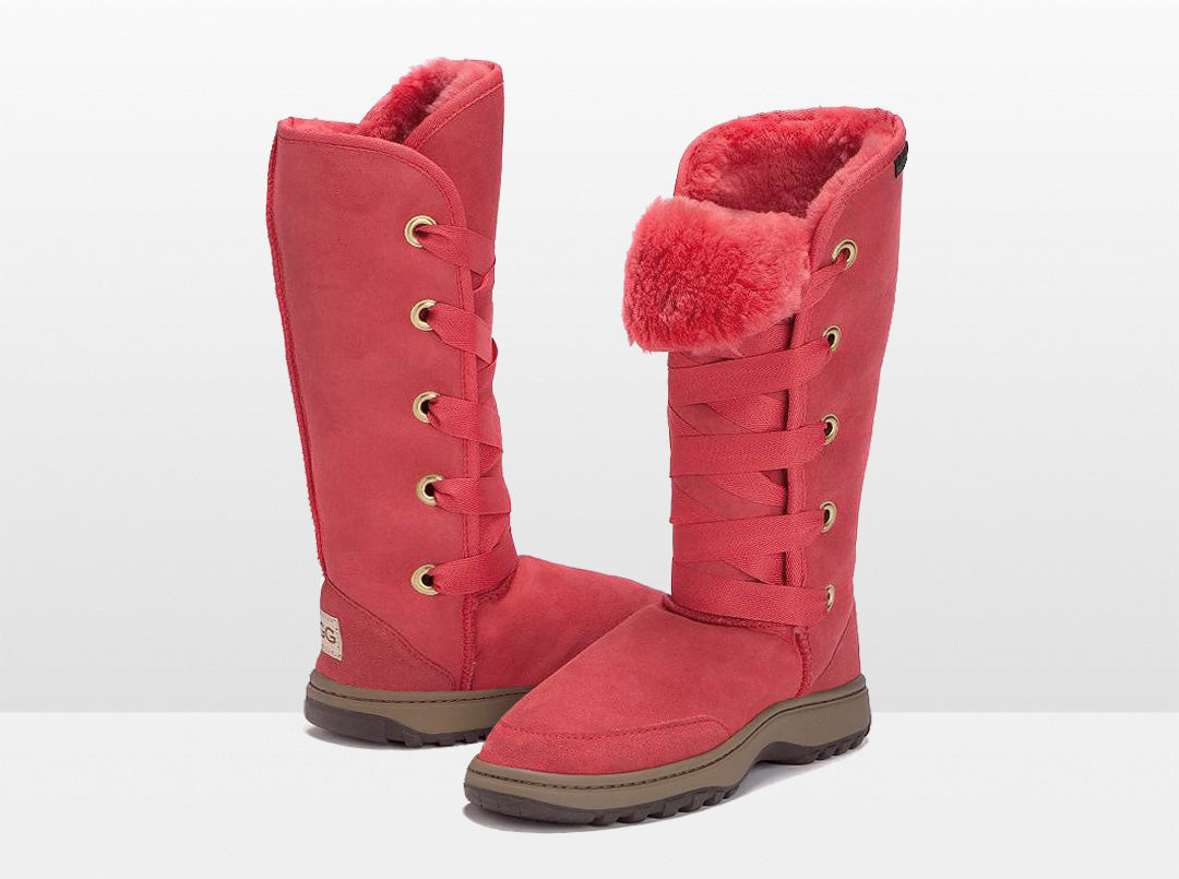 Adult s Dance Tall Sheepskin Boot Scarlet