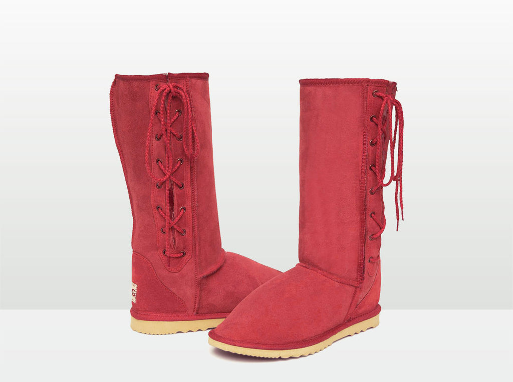 Adults Scarlet Lace Up Tall Ugg Boot