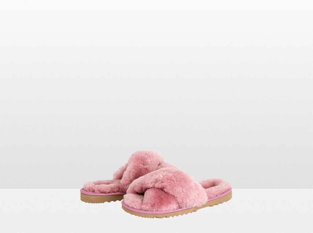 Aussie Uggies Adults Peekaboo Slipper Pink